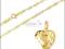 ZŁOTY NASZYJNIK SERCE KOMPLET PR.585   EJUBILER