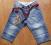 jeans3/4 z paskiem dziewczęce134