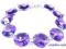 ARSYLION bransoletka Swarovski Blue Violet SREBRO