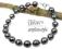 ARSYLION bransoletka Swarovski perły Dark Grey 925