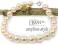 ARSYLION bransoletka Swarovski perły Peach 925