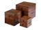 Drewniana skrzynia kwadratowa akacjowa z pokrywą