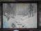 Akwarela PEJZAŻ ZIMOWY 1961 Adam Batycki