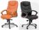 Fotel biurowy OSKAR pomarańczowy i czarny HALMAR