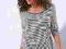 Modna bluzka w biało-czarne paski roz. 36/38