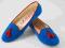 Slippersy lordsy loafersy zamsz niebieskie 39