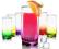 Wysokie szklanki do drinków soków 350ml mix kolor