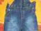 Spodnie jeansy ogrodniczki SNOOPY h&amp;m 68