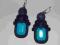 Kolczyki granatowe sutasz dwustronne