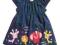 H&amp;M sukienka granatowa zwierzaki 86cm