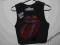 Rolling Stones czarny BRALET top cyrkonie 36 38