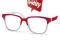 OKULARY NERDY WAYFARER ZERÓWKI Red-White + GRATISY