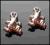 013 ZAWIESZKI CHARMS ŻABKI 17 MM 4 SZT