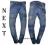 NEXT miękki jeans RURKI kody CYFRY przeszycia 152
