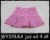 Ładna spódnica spodnie różowe w pasy 8l roz. 128