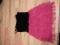 Czarna sukienka różowa spódniczka Kapp Ahl 146-152