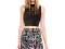 BERSHKA CROP TOP BLUZECZKA 34/XS GLAM GRUNGE NOWA