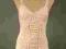 L17 TOP KORONKA CEKINY CIENKA DZIANINA PEACH S/XS