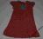 MINICLUB czerwona sukienka materiał serduszka 116