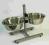 YARRO Stojak regulowany z miskami met. 2,8l / 25cm