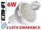 MOCNA ŻARÓWKA LED GU10 16 SMD 5630 6W 600LM CIEPŁA