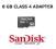 SanDisk micro SD SDHC 8 GB class 4+ADAPTER