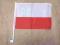 FLAGA POLSKI SAMOCHODOWA 45X30 CM