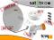 ZESTAW Antena czasza SAT 85 + TWIN +20m kabla +4xF