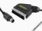 KABEL PRZYŁĄCZ WTYK EURO/SCART NA WTYK SVHS 4pin