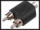 Adapter przejście RCA gniazdo / RCA wtyk x2 stereo