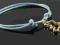 TRENDY BRANSOLETKA SZNURKOWA BŁĘKITNA Z MISIEM
