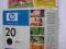 oryginalny tusz czarny hp 20 (C6614DE) 28 ml