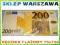 Ręcznik plażowy 200 Euro Banknot 75x150 WARSZAWA