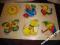 puzzle drewniane goki z uchwytami j.nowe