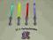 4 LEGO Star Wars LIGHTSABER Darth Maul Mace Windu