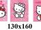 KOC polarowy HELLO KITTY 130x160 kocyk SUPER wzory