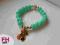 Bransoletka mis złota shamballa swarovski miętowa