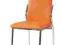 KRZESŁO METALOWE H-237 POMARAŃCZ EKOSKÓRA KRZESŁA