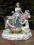 GRACJE I BYCZEK - OKAZAŁA FIGURA PORCELANOWA .