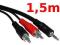 KABEL JACK 3,5mm - 2 x RCA CHINCH 1,5m