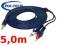 Kabel przewód Jack 3.5 - 2x wt. RCA blister - 5,0m