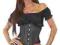 Czarny satynowy gorset underbust Burleska 22