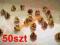 DIY kolce ćwieki złote SPIKE stożki 50szt dżety