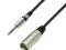 Kabel XLR - Jack 6.3mm STEREO -3m-Adam Hall