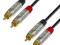 Kabel 2xRCA - 2xRCA - 0.3m-Adam Hall-PowerTech