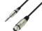 Kabel XLR żeński-Jack 6.3mm STEREO - 3m-Adam Hall