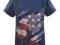 KT878/14L T-SHIRT KOSZULKA GRANAT NADRUK FLAGA 164