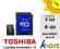 TOSHIBA karta microSDHC SDHC 4GB klasa 4 + adapter