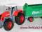 TRAKTOR METALOWY Z PRZYCZEPKĄ Z WĘGLEM SKALA 1:72