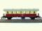 Kremowo-czerwony wagon osobowy Bi33 DR - BTTB